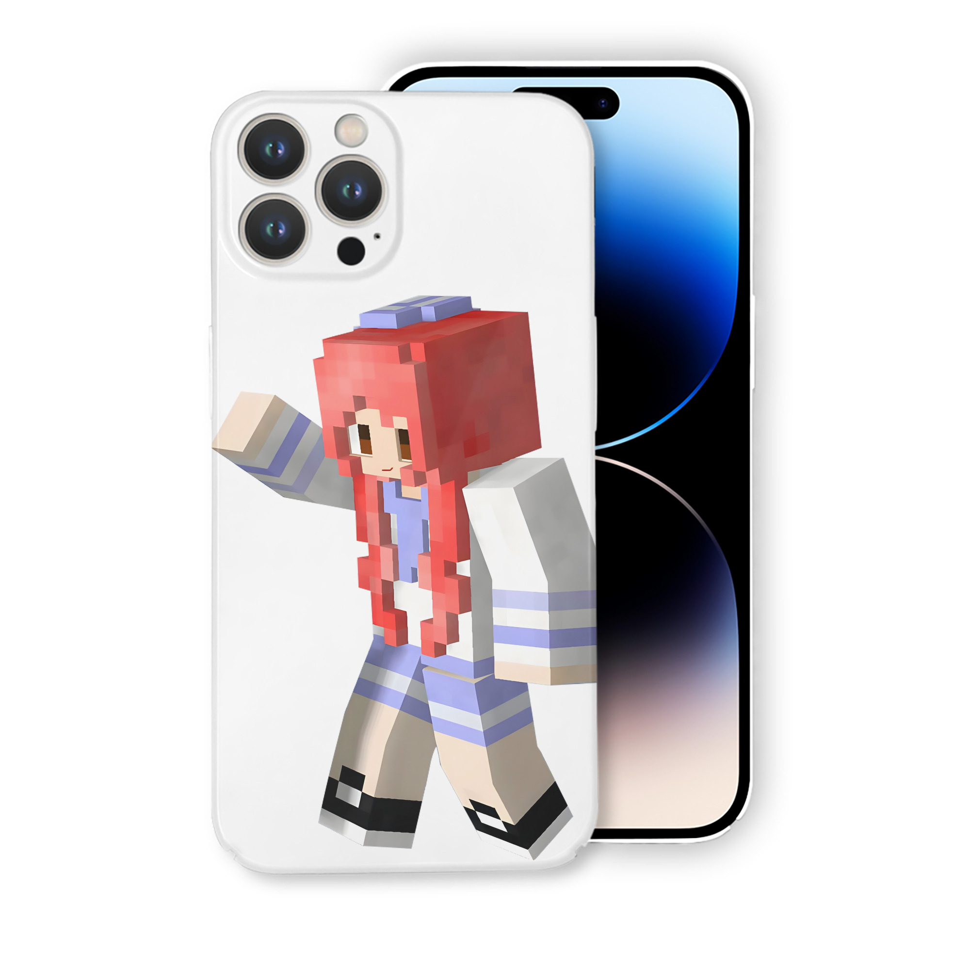 （画像用） マインクラフト ブロックの世界 Minecraft MC Block world 【iPhone 14シリーズ対応】ハードケース